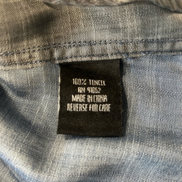 Standards & Practices New With Tags Blue & Gray Long Sleeve Blouse Size Large - Picture 7 of 8